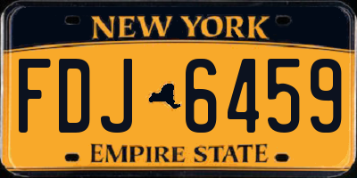NY license plate FDJ6459