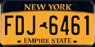 NY license plate FDJ6461