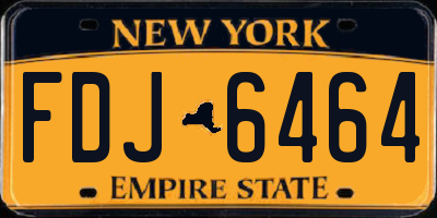 NY license plate FDJ6464