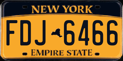 NY license plate FDJ6466