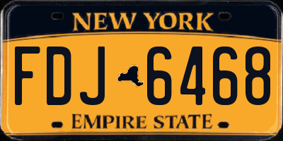NY license plate FDJ6468