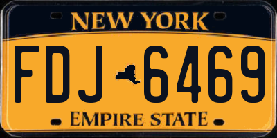 NY license plate FDJ6469