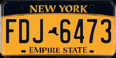 NY license plate FDJ6473