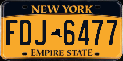 NY license plate FDJ6477
