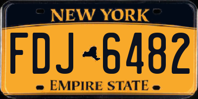 NY license plate FDJ6482