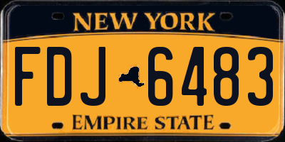 NY license plate FDJ6483