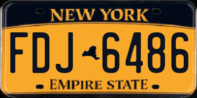 NY license plate FDJ6486