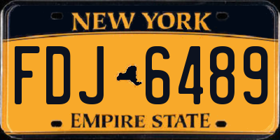 NY license plate FDJ6489