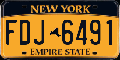 NY license plate FDJ6491