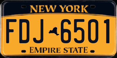 NY license plate FDJ6501
