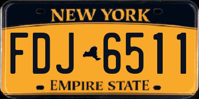 NY license plate FDJ6511