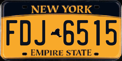 NY license plate FDJ6515