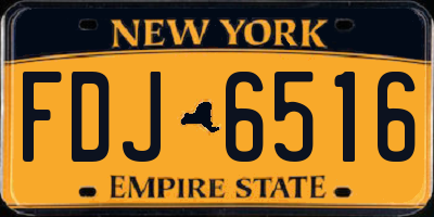 NY license plate FDJ6516