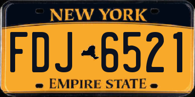 NY license plate FDJ6521