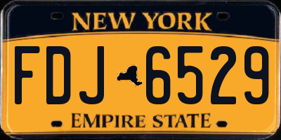 NY license plate FDJ6529
