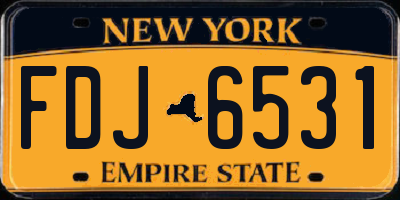 NY license plate FDJ6531