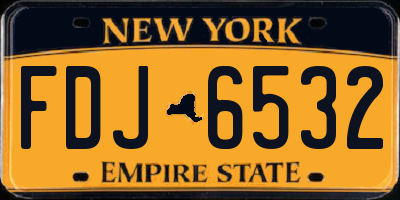 NY license plate FDJ6532