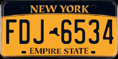 NY license plate FDJ6534