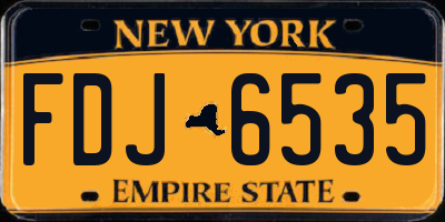 NY license plate FDJ6535