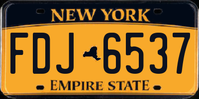 NY license plate FDJ6537