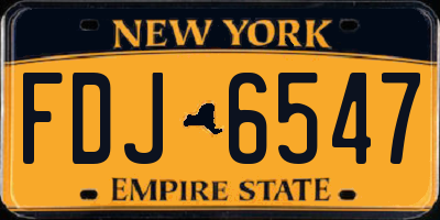 NY license plate FDJ6547