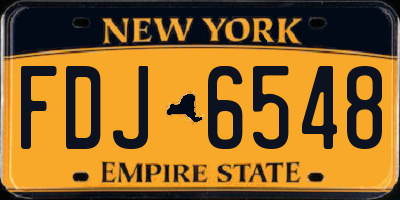 NY license plate FDJ6548