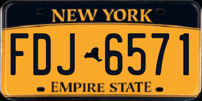 NY license plate FDJ6571