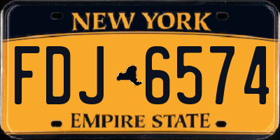 NY license plate FDJ6574