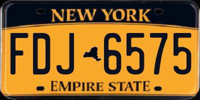 NY license plate FDJ6575