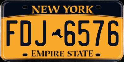 NY license plate FDJ6576