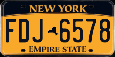 NY license plate FDJ6578