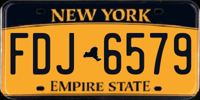 NY license plate FDJ6579
