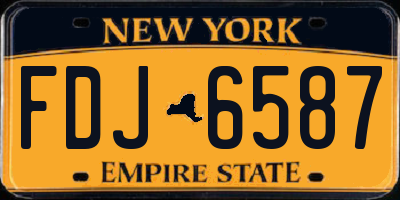 NY license plate FDJ6587