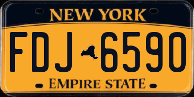 NY license plate FDJ6590