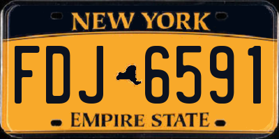 NY license plate FDJ6591