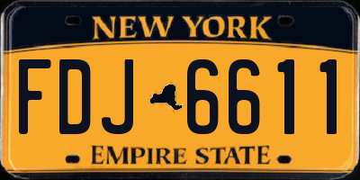 NY license plate FDJ6611