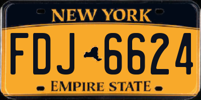 NY license plate FDJ6624