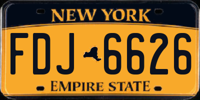 NY license plate FDJ6626