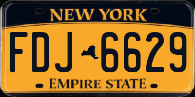 NY license plate FDJ6629