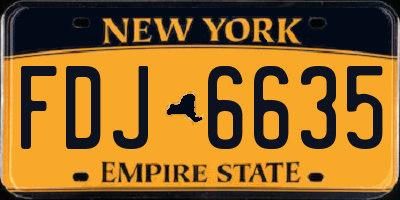 NY license plate FDJ6635