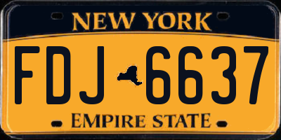 NY license plate FDJ6637