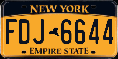 NY license plate FDJ6644