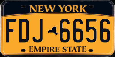 NY license plate FDJ6656