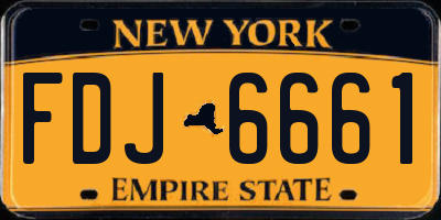 NY license plate FDJ6661