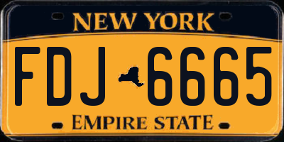 NY license plate FDJ6665
