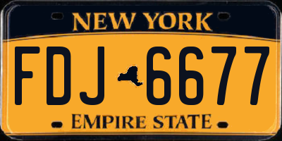 NY license plate FDJ6677