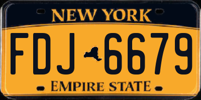 NY license plate FDJ6679