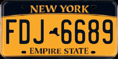 NY license plate FDJ6689