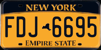 NY license plate FDJ6695