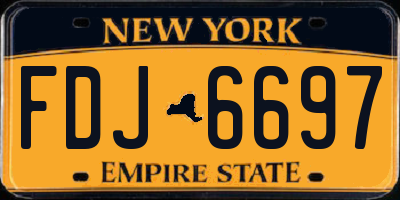 NY license plate FDJ6697